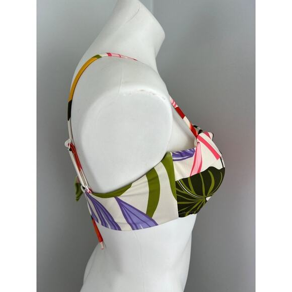 Sanctuary Multi-color Fresh Squeezed Women's V Wire Bandeau Swim Top Medium - Picture 3 of 8